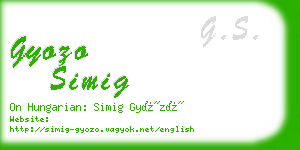 gyozo simig business card